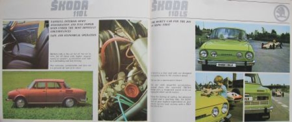 Skoda Modellprogramm 1972 Automobilprospekt (9138)